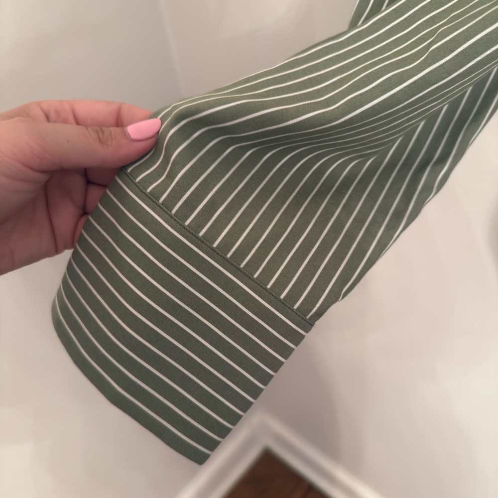 Reformation Olive Green Pinstripe Button-Down Shirt - Picture 5 of 5